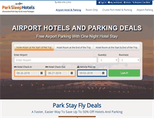 Tablet Screenshot of parksleephotels.com